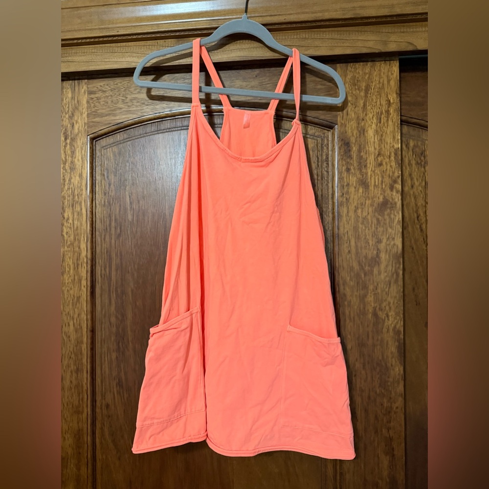 FP Movement by Free People Coral Pink Strappy Jumpsuit Romper